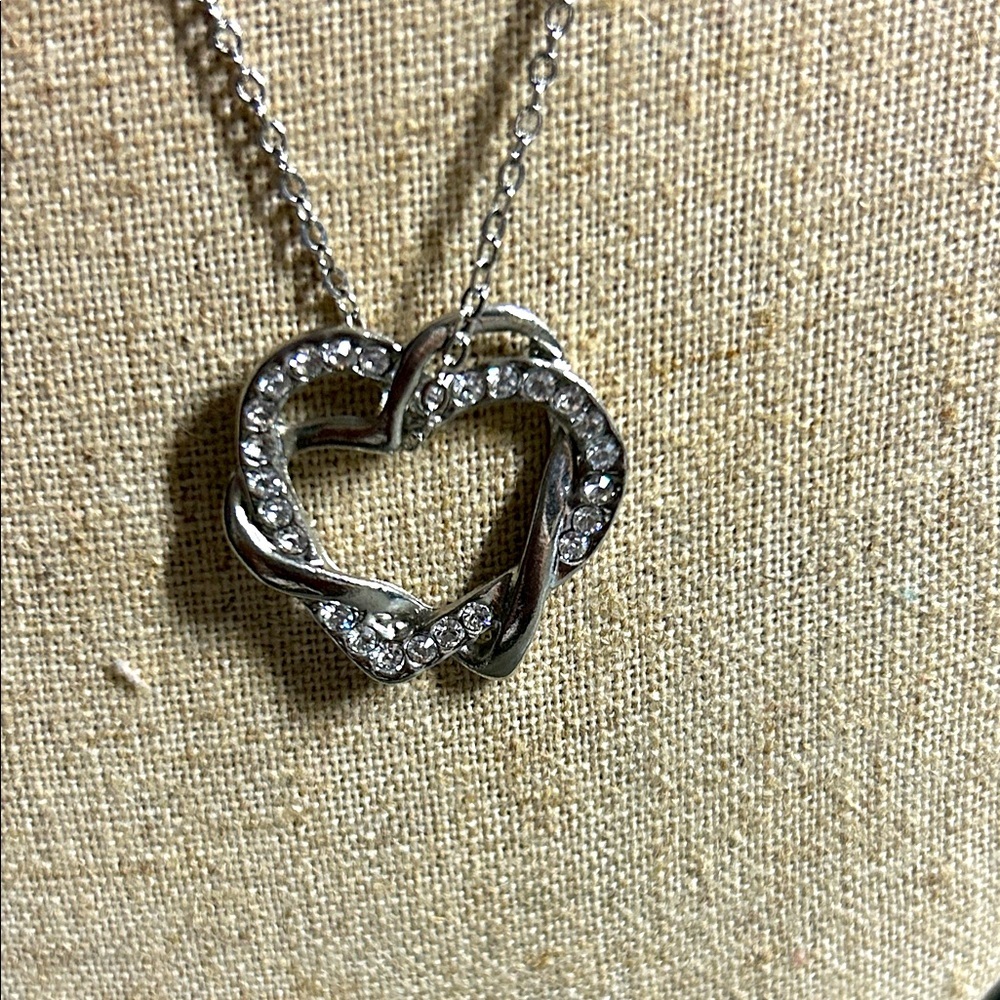 Swarovski‎ Crystal Double Heart Pendant Necklace